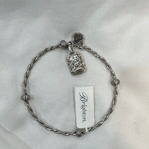Brighton Twisted Silver Bracelet with Charms